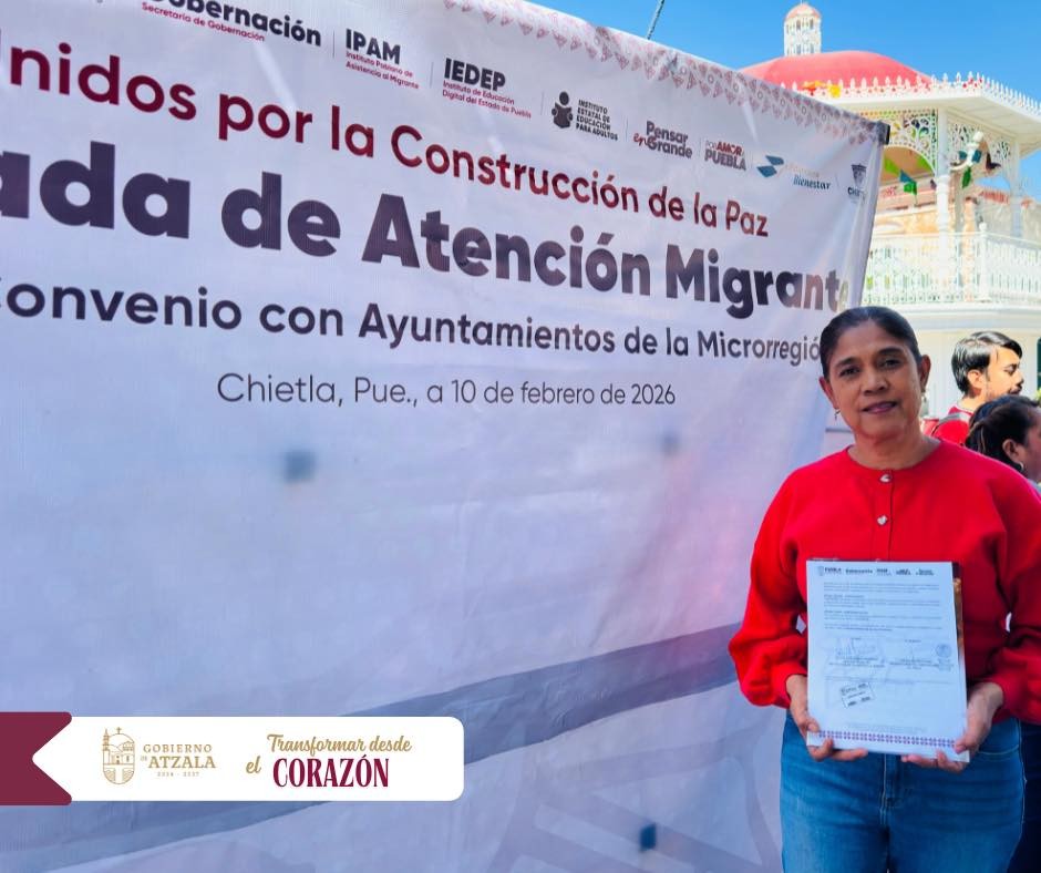 Firma de convenio con el Instituto Poblano de Asistencia al Migrante (IPAM)